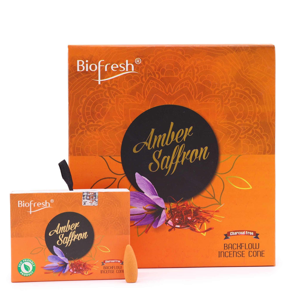 Biofresh Amber Saffron Backflow Incense Cones, 40 Pack – view 2