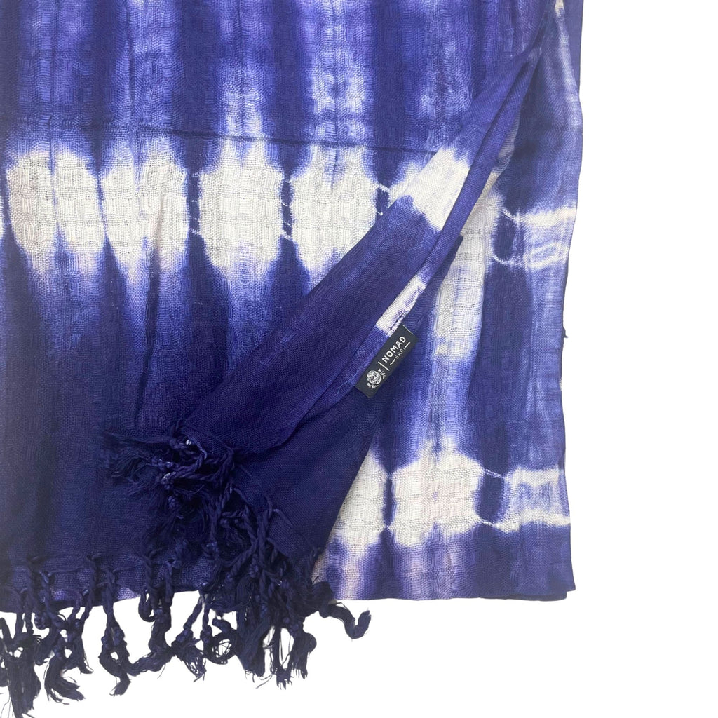 Boho Java Art Stole and Scarf - Indigo Stripes - 62x200cm – view 3
