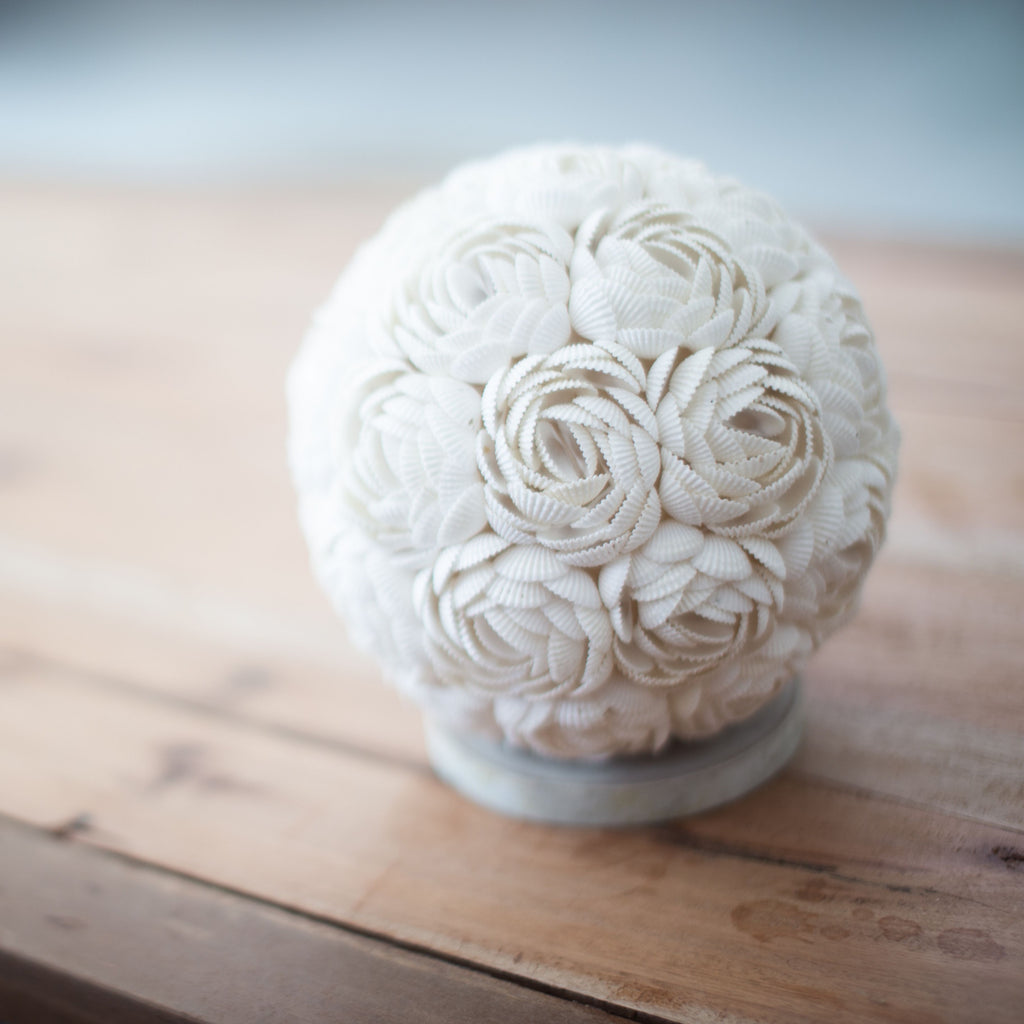 Boho Seashell Lamp - Rose Globe, 15cm – view 2