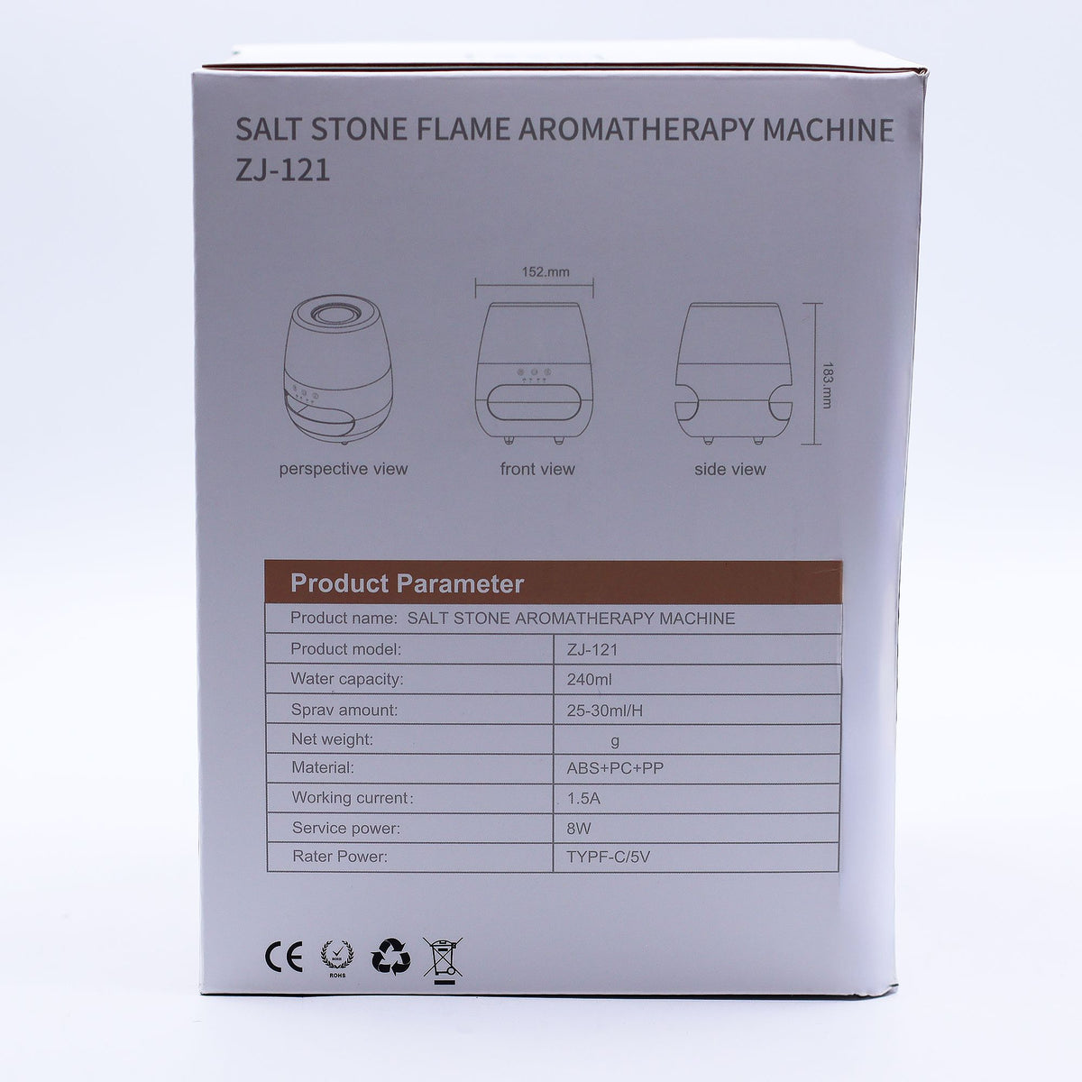 Salt Stone Flame-Effect USB Aroma Diffuser with Timer – view 8