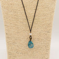 Howlite Teardrop Cord Necklace Pendant