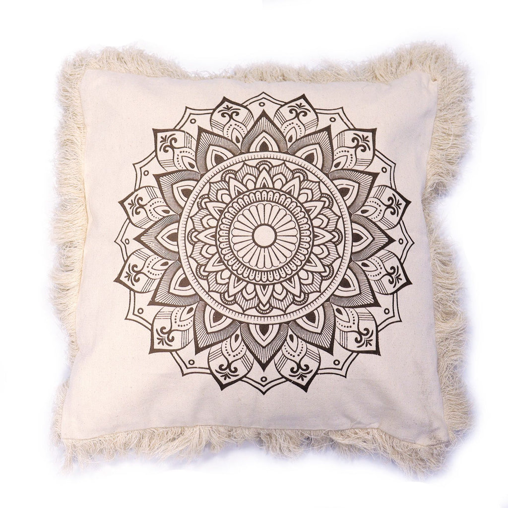Lotus Mandala Cushion Cover - 60x60cm - Bronze – view 3