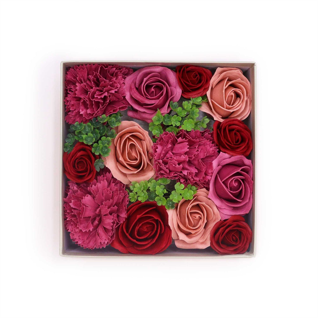 Square Soap Flower Gift Box - Vintage Roses