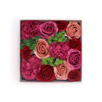 Square Soap Flower Gift Box - Vintage Roses