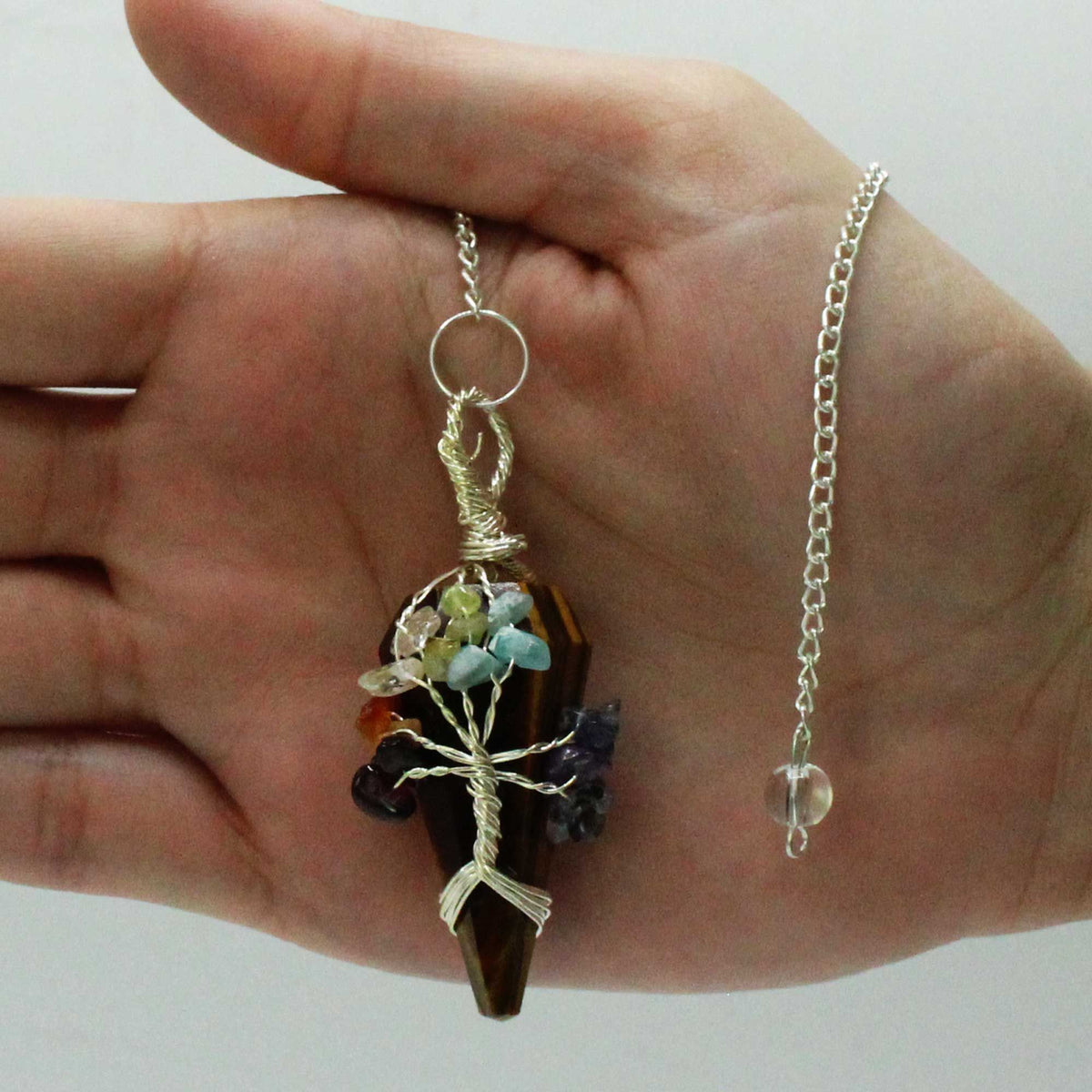 Magic Pendulum - Seven Chakra Tigereye