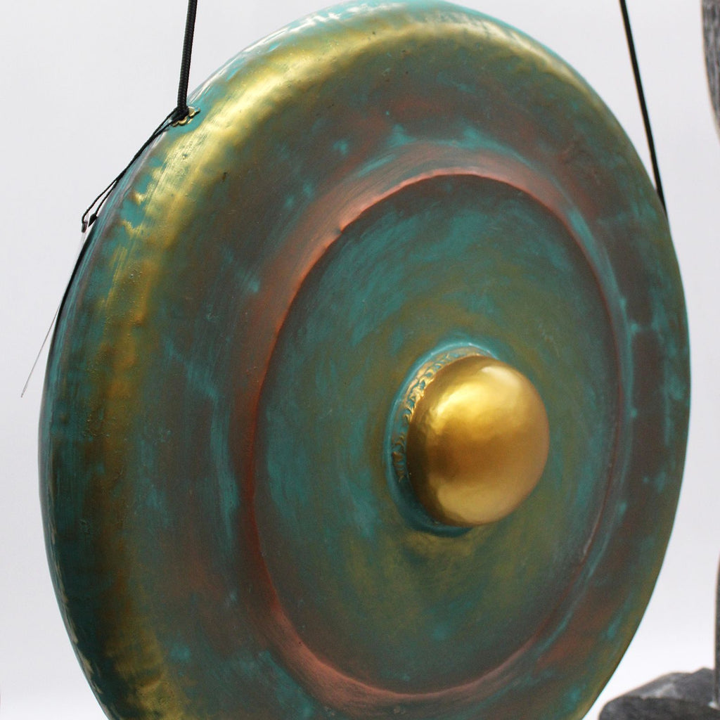 Medium Gong in Greenwash Stand - 50cm – view 2