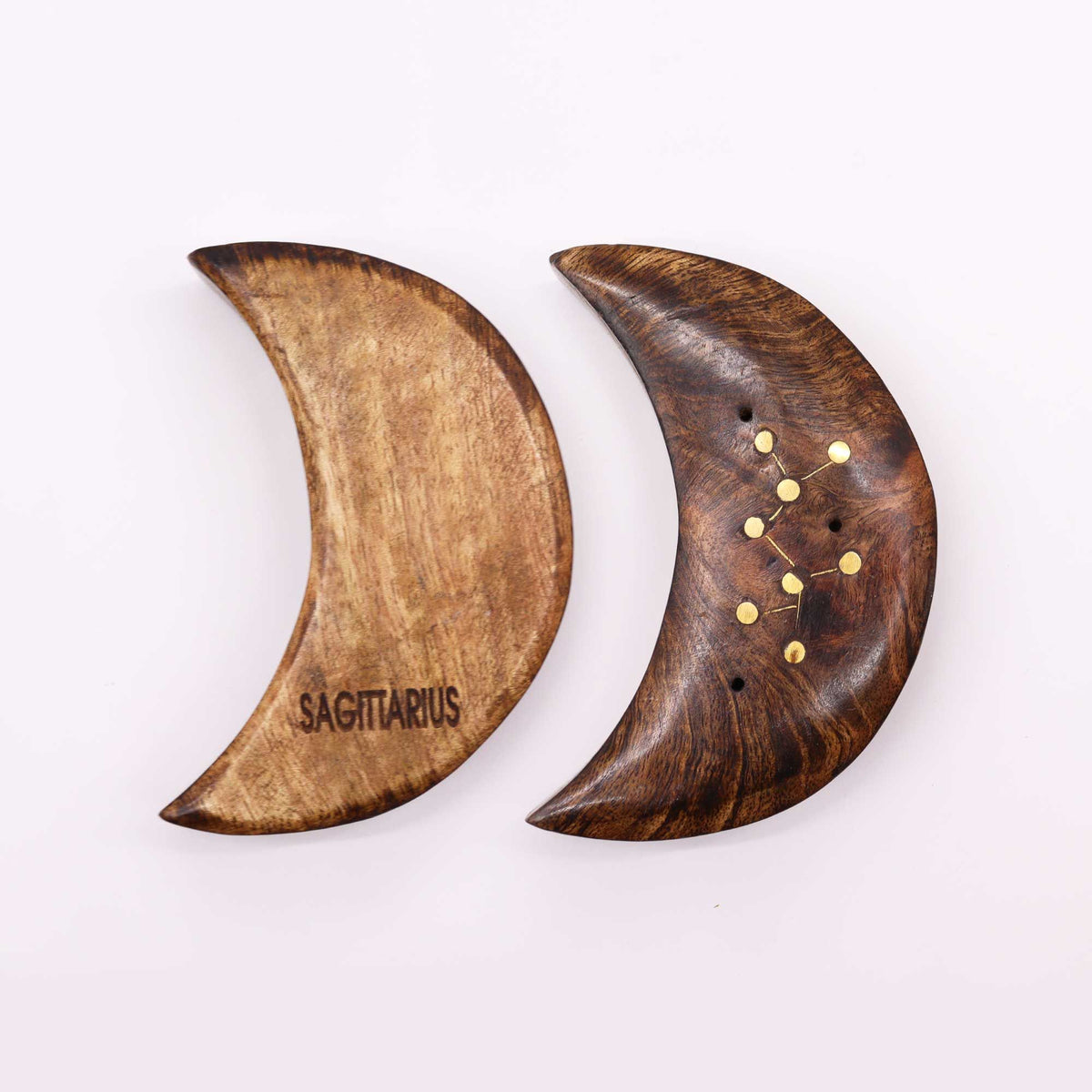 Moon Zodiac Sign Incense Burner, Engraved Brass – view 8