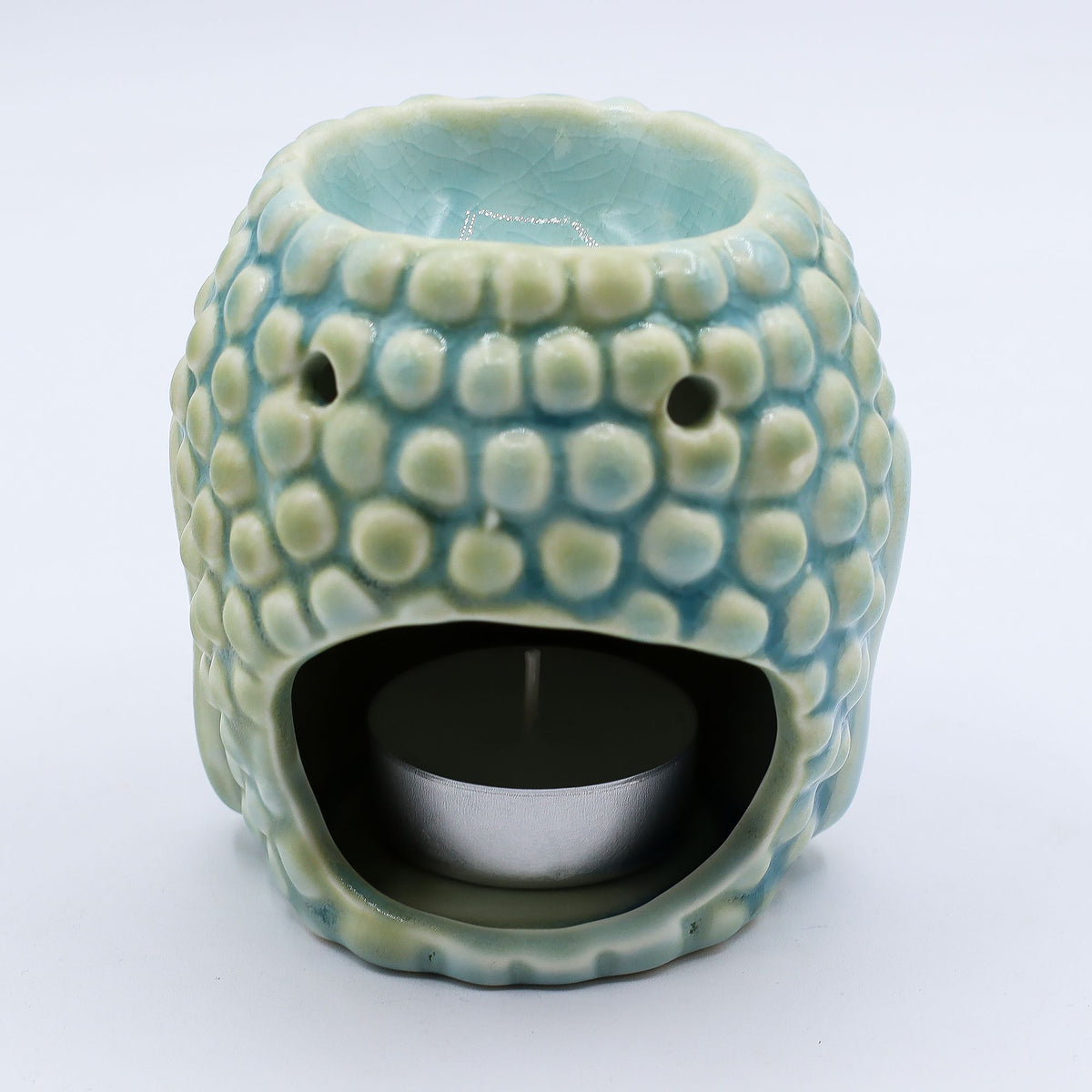 Classic Buddha Ceramic Oil Burner - Blue – view 4