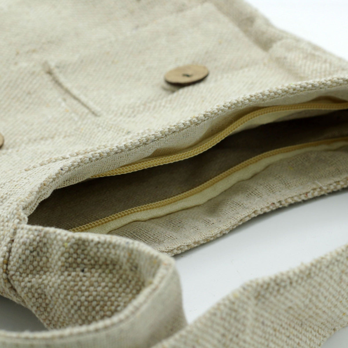 Two Pocket Cotton Bag - Natural - Medium – view 2