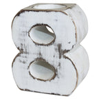Wooden Number 8 Candle Holder
