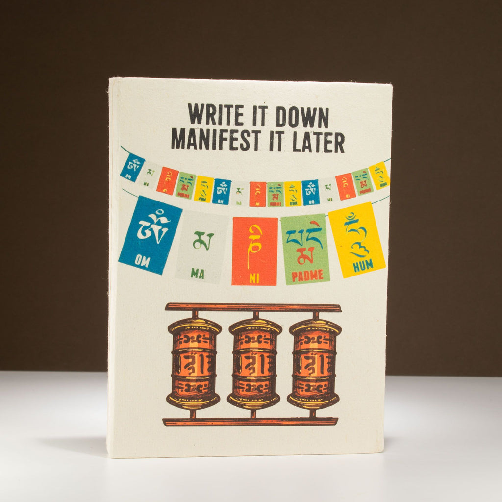 Lokta Prayer Flag Notebook – Large – Write It Down – view 3