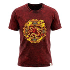 Nomad Sari Stonewashed T-Shirt - Dragon Mandala - Maroon - Large – view 2