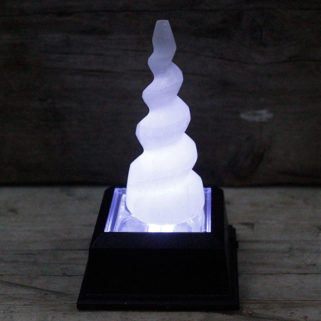 Selenite Spiral Tower - 10 cm – view 3