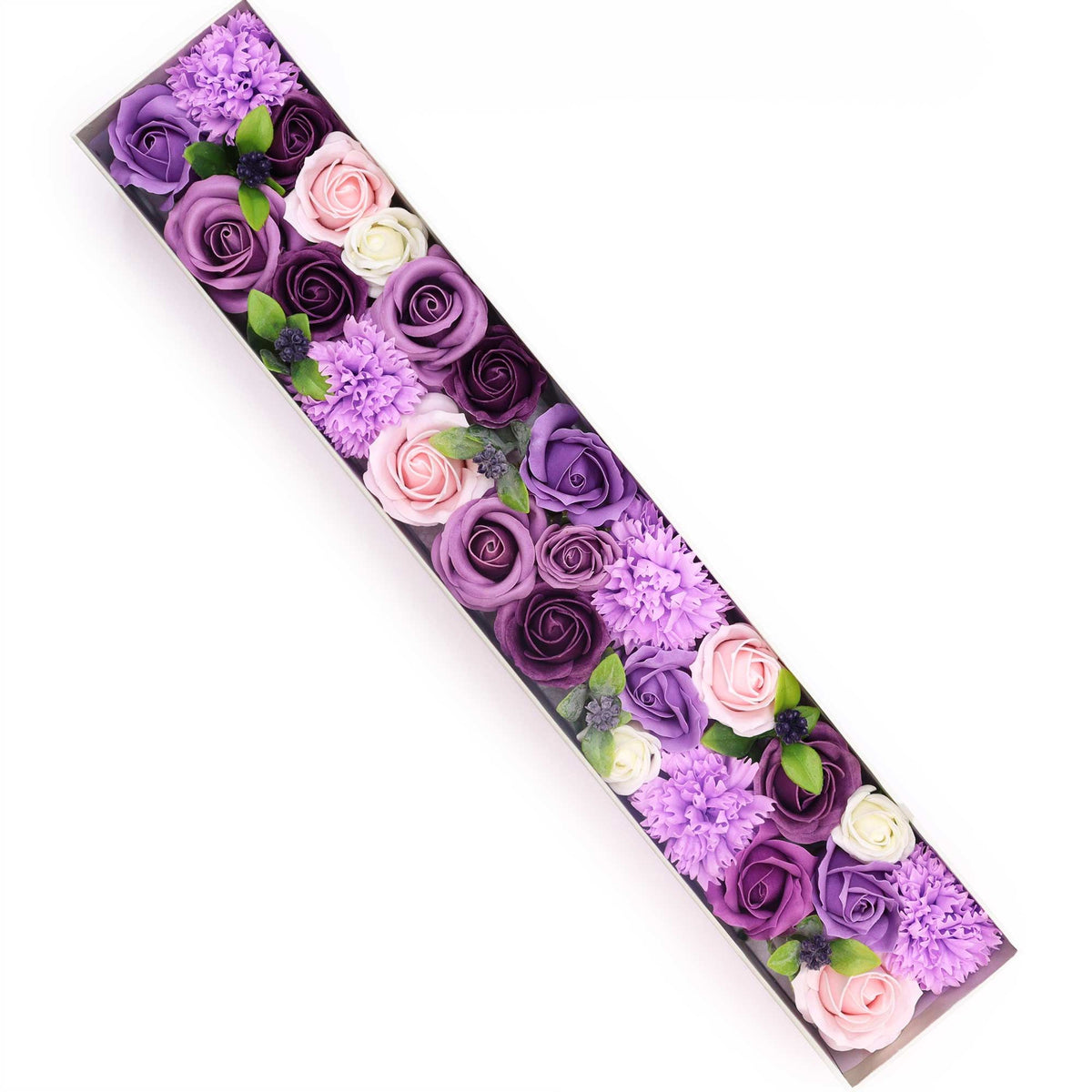 Extra Long Soap Flower Gift Box - Lavender Rose & Carnation