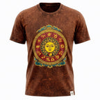 Nomad Sari Stonewashed T-Shirt - Sun & Zodiac - Brown - XL – view 5