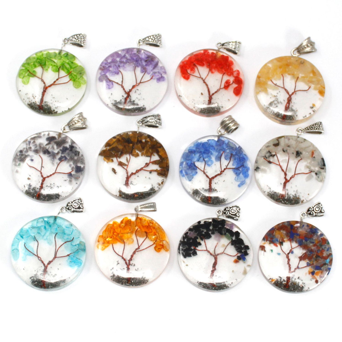 Orgonite Power Pendant - Round Amethyst Tree – view 3