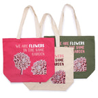 Printed Cotton Bag - We are Flowers, Pink – view 5