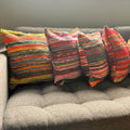 Rag Rug Cushion Cover - Multicoloured - 40x40cm