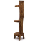 Natural Teak Log Shelf Display, 3 Shelves - 100 cm – view 3
