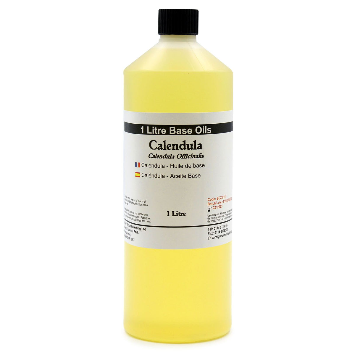 Calendula Base Oil, 1 Litre Bottle