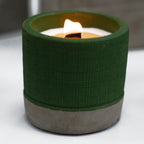 Concrete Wooden Wick Candle - Green - Sea Moss & Herbs – view 2