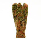 Hand Carved Unakite Gemstone Angel Figure