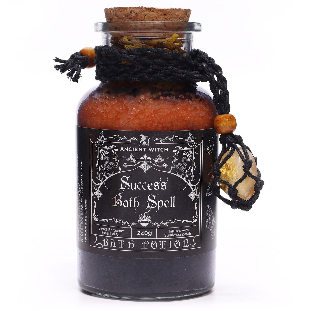 Ancient Witch Bath Spell Potion & Citrine Crystal Amulet - Success – view 2