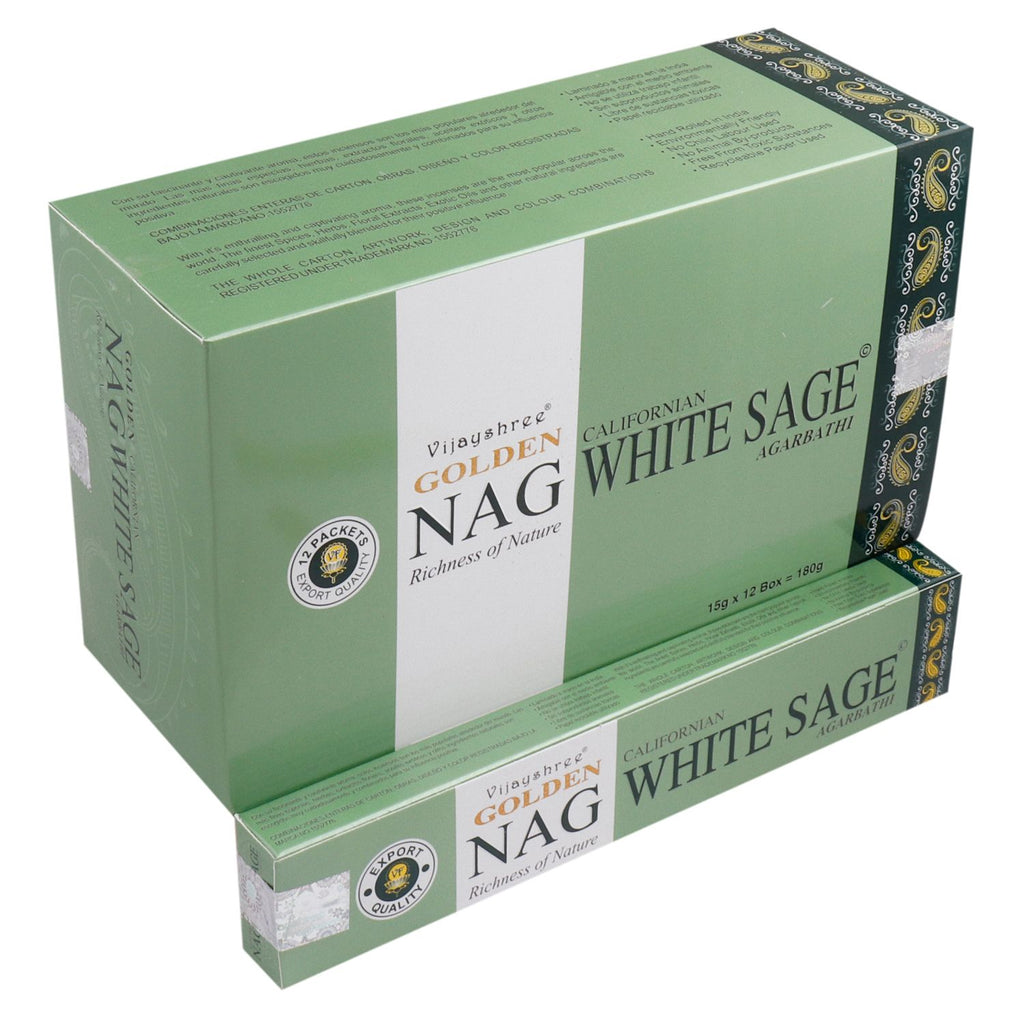 Golden Nag White Sage Incense Sticks 15g Pack