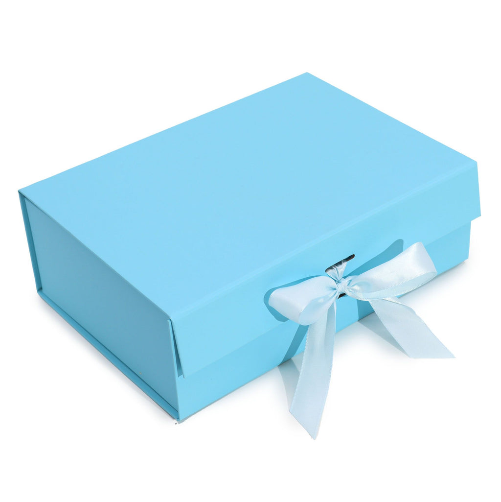 Flat Pack Gift Box Large 28.2x20.2x9.2cm Baby Blue