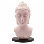 Buddha Bust Glow Lamp - Cherry Crackle, Oval Stand