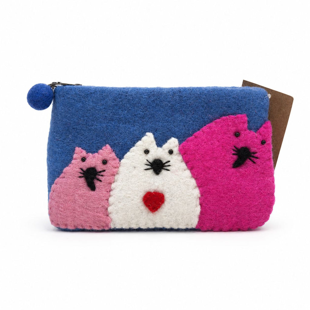 Felt Zipper Pouches Three Fat Cats Set of 3 – view 7