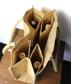 Large Jute Shopping Bag with Bottle Holders – view 2