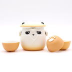 Panda Teapot Set with Three Cups - Orange – view 3