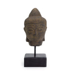 Stillness Buddha Head Statue on Stand, Grey – view 3