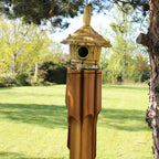 Large Round Seagrass Birdhouse with Wind Chimes, 56 x 20 cm – view 6