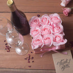 9 Pink Soap Roses Square Gift Box – view 6