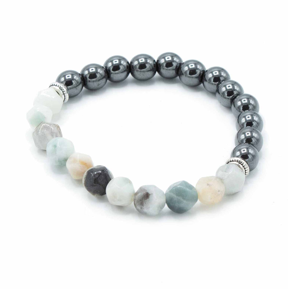 Faceted Mountain Jade Gemstone Bracelet – view 2