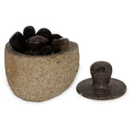 Natural Riverstone Grounding Pot - Medium - approx 12x8cm – view 5