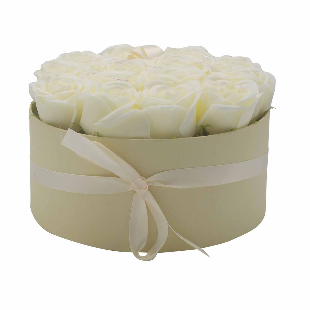 14 Cream Soap Roses Round Gift Box – view 4