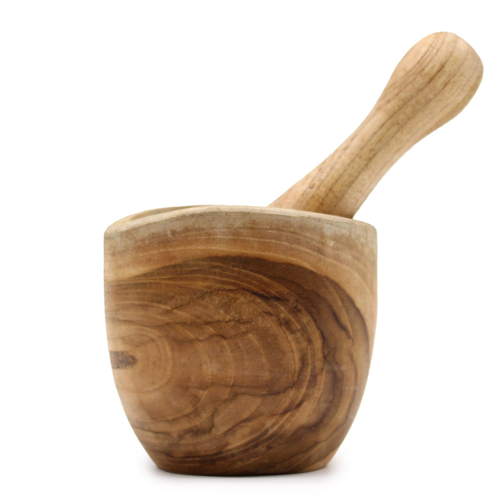 Ergo Teak Pestle and Mortar - Small, 9 x 8.5 cm – view 3
