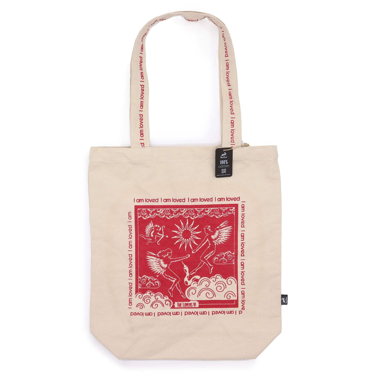 Hop Hare Cotton Canvas Tote Bag - I am Loved