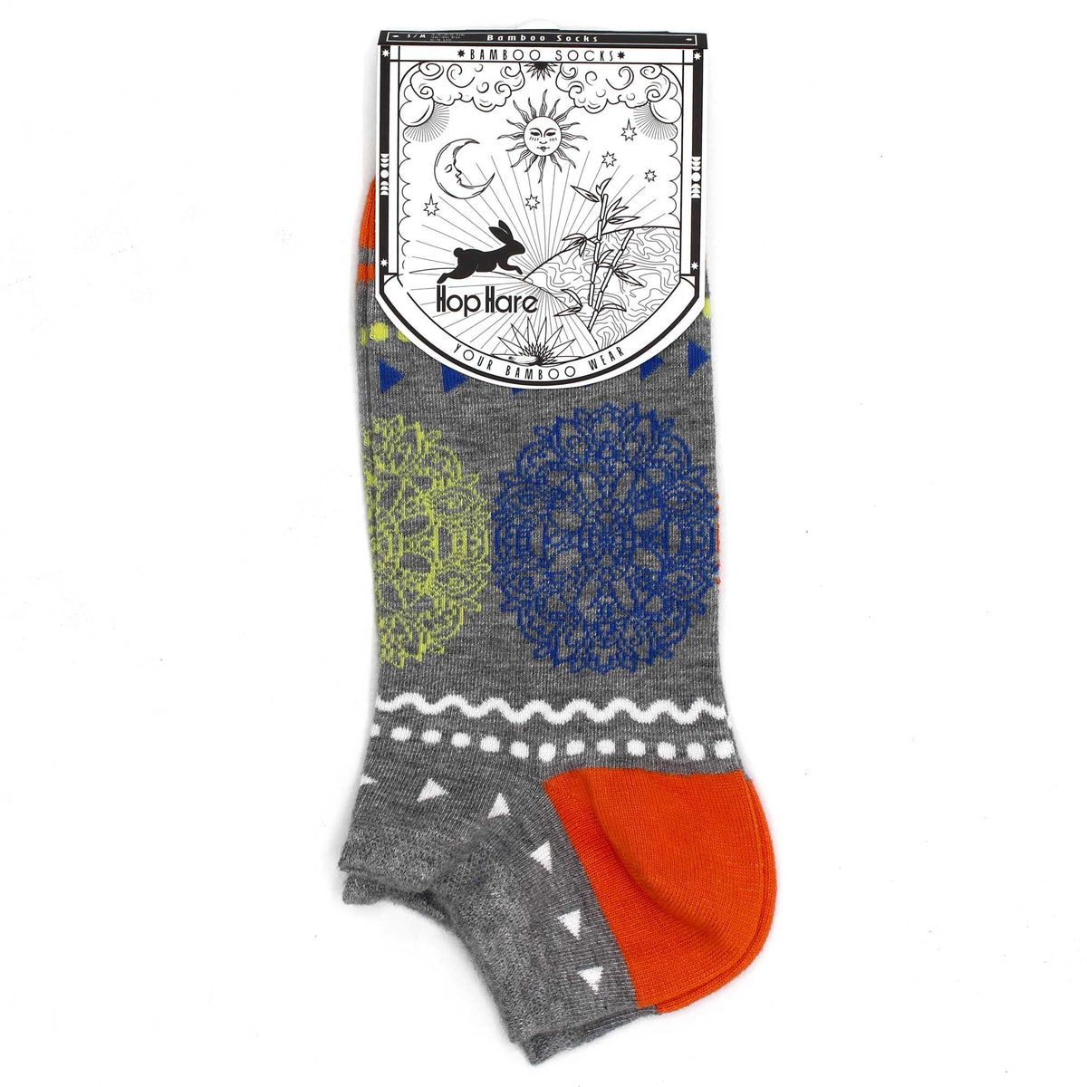 Hop Hare Bamboo Low Trainer Socks - Flower of Life – view 3