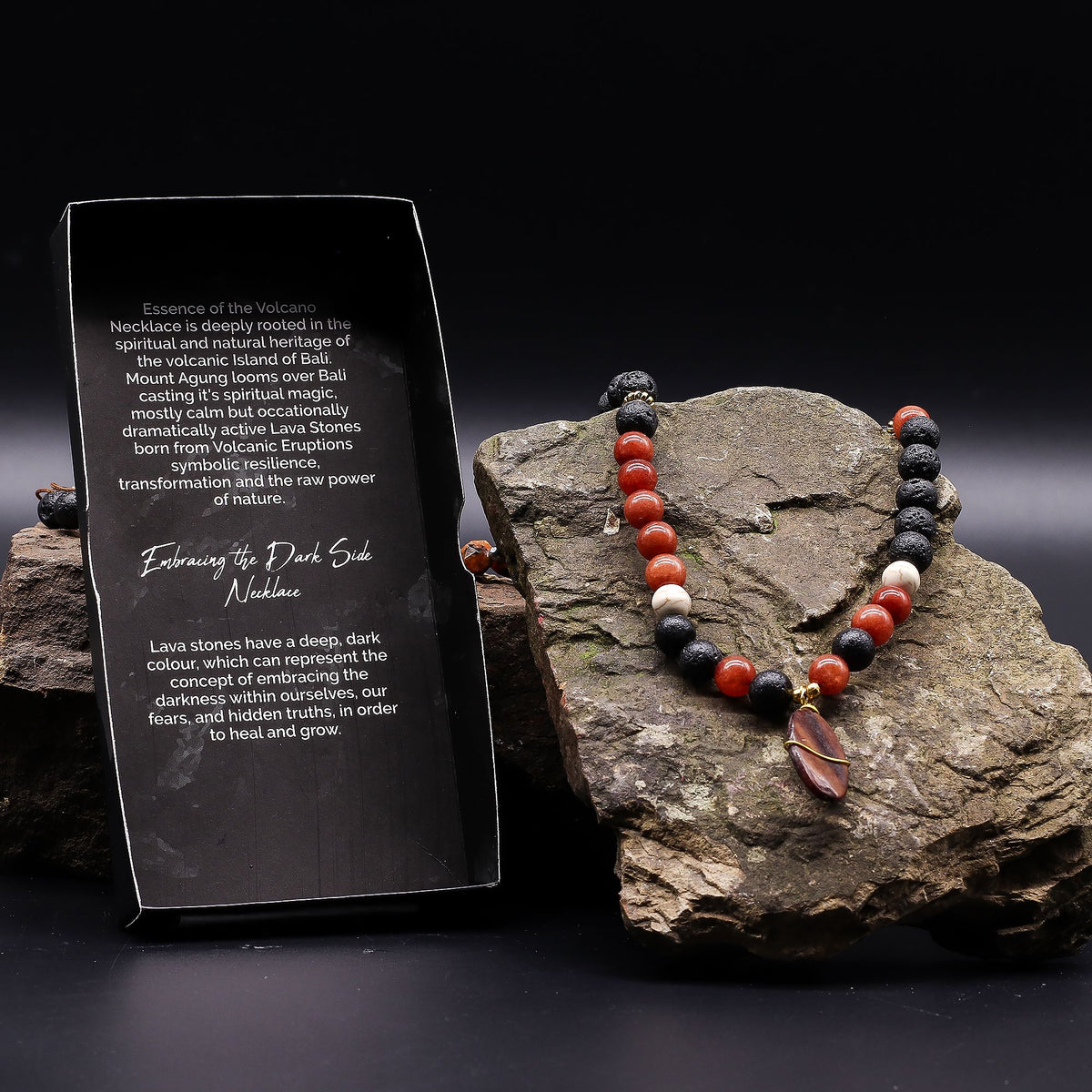 Lava Stone Necklace 42cm - Protection – view 3