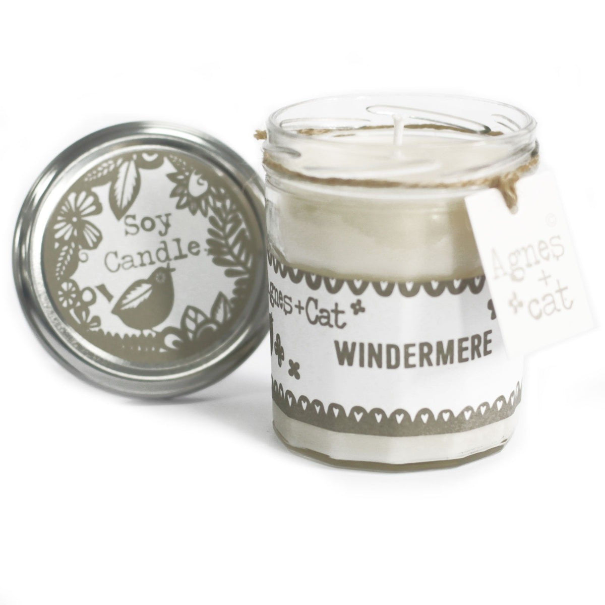 Windermere Soy Wax Jam Jar Candle 220ml