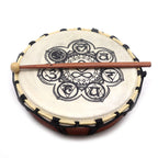 Chakra Shamanic Drum with Stick - 25cm – view 2