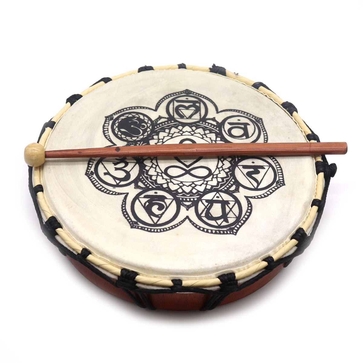 Chakra Shamanic Drum with Stick - 25cm – view 2