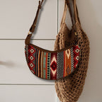 Jacquard Hobo Bag - Rich Browns, Brown Strap – view 3