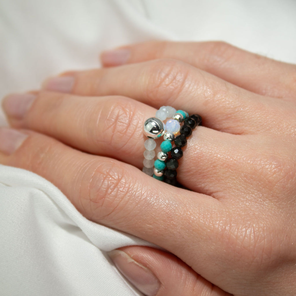 Nymph Gemstone Ring Set - Endless Ocean Aquamarine & Turquoise – view 7