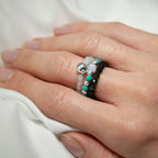 Nymph Gemstone Ring Set - Endless Ocean Aquamarine & Turquoise – view 7