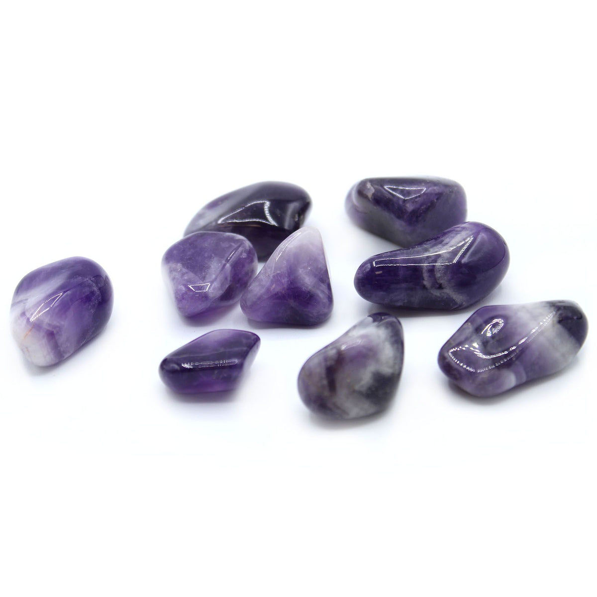 Pack of 24 Medium Tumble Stones - Banded Amethyst – view 6
